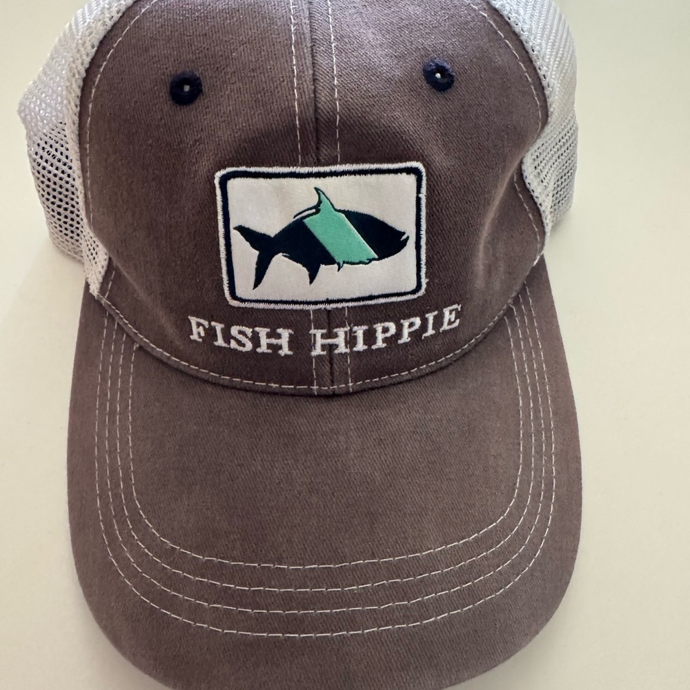 Fish Hippie Brown and White Mesh Cap